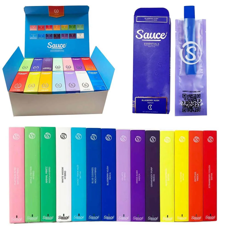 New Sauce disposable vape pen 14 strain hempacc